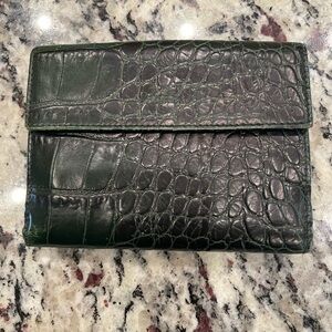 Furla Dark Green Leather Card Holder